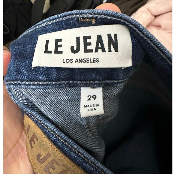 Le Jean Los Angeles Stella Flare Jeans Size 29 Dark Wash Highwaisted Charlie Gay - Picture 6 of 15